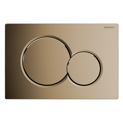 Geberit Sigma01 bedieningplaat met dualflush frontbediening voor toilet/urinoir 24.6x16.4cm edelmessing TWEEDEKANS