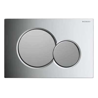 Geberit Sigma01 bedieningsplaat - 2-toets spoeling - ronde knoppen - glans chroom/mat chroom