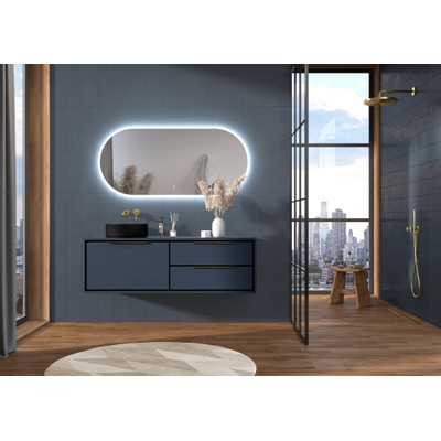 HR Meubles de salle de bain Enigma miroir 140x65cm à intensité variable LED avec chauffage