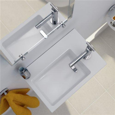 Clou Flush 2 fontein 36x24.5x9cm zonder kraangat met plug Keramiek Wit TWEEDEKANS