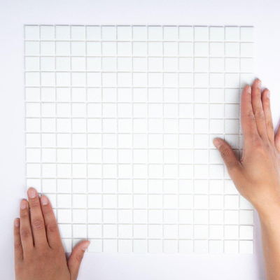 La Mosaic Factory Amsterdam carreau mosaïque - 32,2x32,2cm - carrelage mural et de sol - Carré - Verre Ultra White Mat