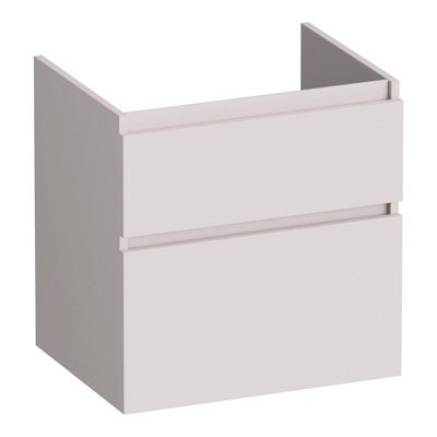 BRAUER Delight wastafelonderkast - 60x46x60cm - 2 softclose lades - greeploos - 1 sifon uitsparing - mat zand