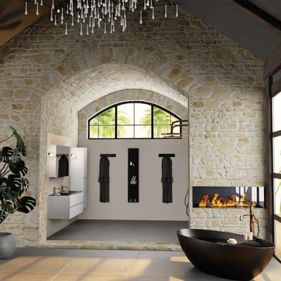 Mondiaz Aivy ensemble de meuble de salle de bains - 120x45x50cm - 2 trous de robinetterie - 2 vasques urban Solid surface - Gauche et droite - 2 tiroirs - Avec armoire miroir - MDF Talc