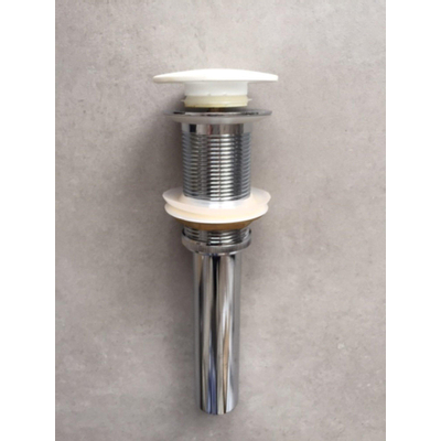 Ideavit Bonde clic-clac courbé solid surface chrome blanc