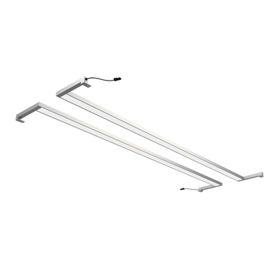 BARRE D'ÉCLAIRAGE INK - 80x2x1cm - LED IP44 - 4200K - pour Miroir ou Armoire de toilette - Argent