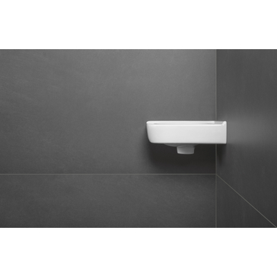 Villeroy & Boch O.novo hoekfontein - 32x32cm - met kraangat - zonder overloop - White Alpine (glans wit)