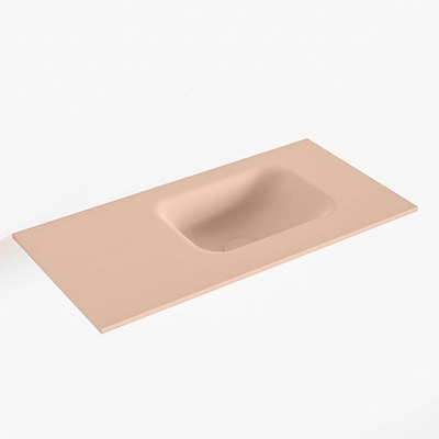 Mondiaz LEX Fontein - 60x30x0.9cm - wasbak Rechts - zonder kraangaten - voor toiletmeubel - Solid surface - Rosee