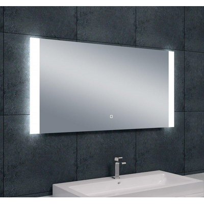 Wiesbaden Sunny miroir rectangulaire avec LED, dimmable et chauffage miroir 120 x 60 cm