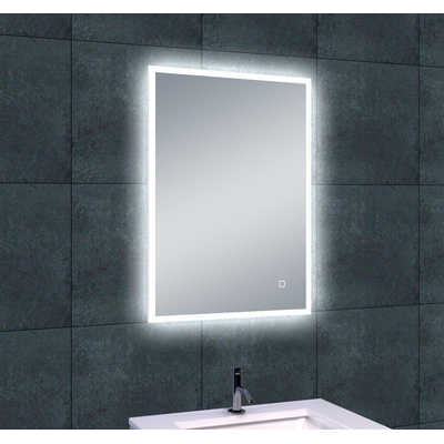 Wiesbaden Quatro Miroir avec éclairage LED 70x50x3.5cm avec interrupteur 12V semi waterproof aluminium