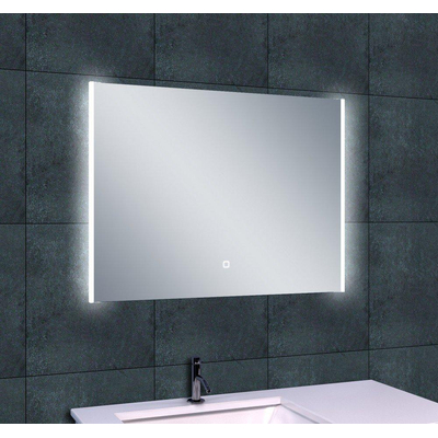 Wiesbaden Duo Miroir avec éclairage 80x60x3.5cm 5mm LED 12volt avec intérupteur et protection contre les projections d'eau aluminium
