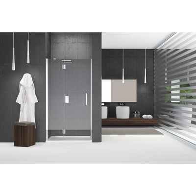 Novellini Louvre G draaideur voor nis 98/101x195cm links chroom/helder