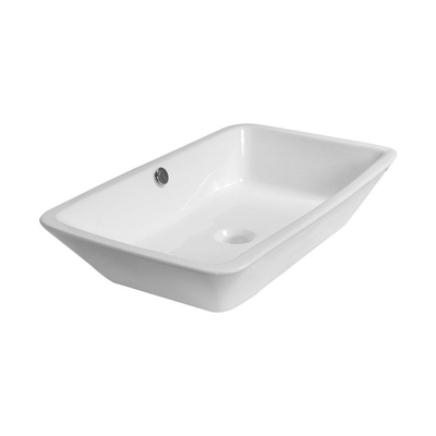 BRAUER San Giorgio Waskom opbouw - 71x41x16cm - overloop - rechthoek - keramiek - glanzend wit