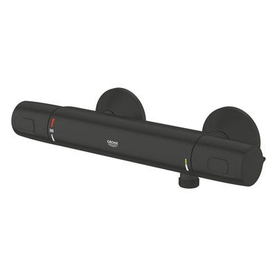 Grohe Precision Trend QuickFix Douchekraan - thermostatisch - zonder omstel - met koppelingen - HOH=15cm - matte black (mat zwart)