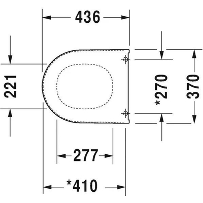 Duravit WC-zitting 43.1x37x4.3cm met softclose met quickrelease Kunststof wit