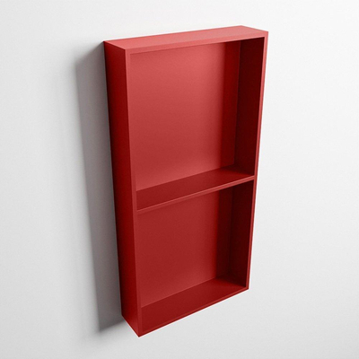 Mondiaz Easy nis 29.5x59.5x8cm - inbouw/opbouw - 2 open vakken - Solid surface - Fire