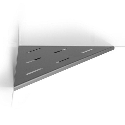 Looox Corner Shelf Tablette murale d’angle 30x22cm inox brossé SECOND CHOIX