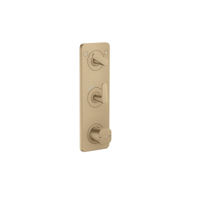 Hansgrohe Axor Citterio C afbouwdeel v. inbouw douchekraan thermostatisch m. plaat v. 2 functiesbrushed bronze