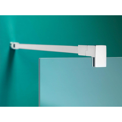 Sealskin I AM Porte pivotante avec paroi latérale 100x100x200cm Chrome argenté brillant 8mm verre clair avec anticalcaire