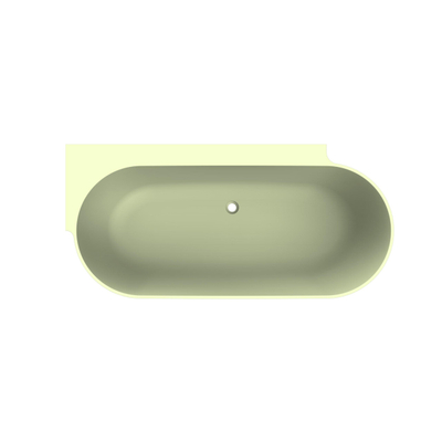 Arcqua Havana Baignoire demi-îlot - 170x80cm - gauche - vert pastel mat