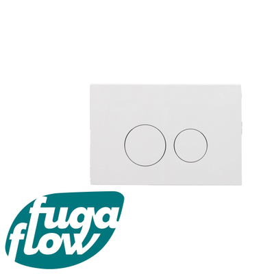 FugaFlow Eccelente Press Plaque de déclenchement DualFlush pour bâti-support Geberit UP320 ABS Rond Blanc brillant