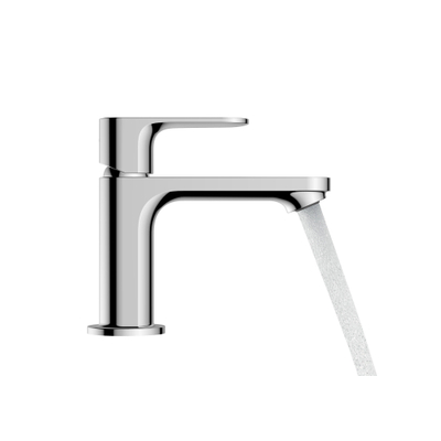 Hansgrohe Rebris s 1 greeps wastafelkraan - 80 PopUp - trekwaste - hoogglans chroom