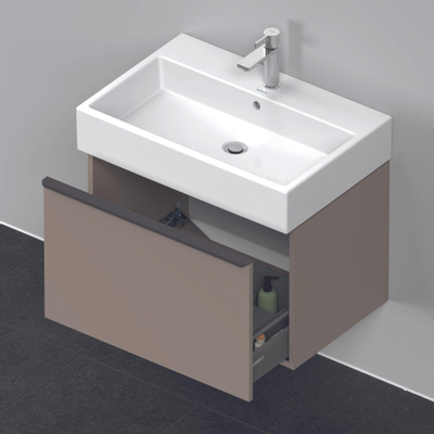 Duravit D-Neo wastafelonderkast 68.4x44x44.2cm 1 lade Basalt Mat