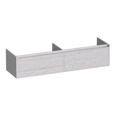 BRAUER Embrace Wavy wastafelonderkast 160 2 softclose lades - greeploos - 2 sifon uitsparingen - Forest Seashell