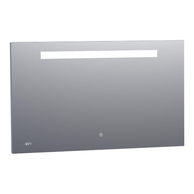 BRAUER Quartz spiegel - 120x70cm - rechthoekig - met klok en directe LED-verlichting met dimfunctie en touch-bediening