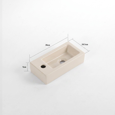 QeramiQ Dely Fontein - 38x18.5x9cm - keramiek - kraangat links - linnen