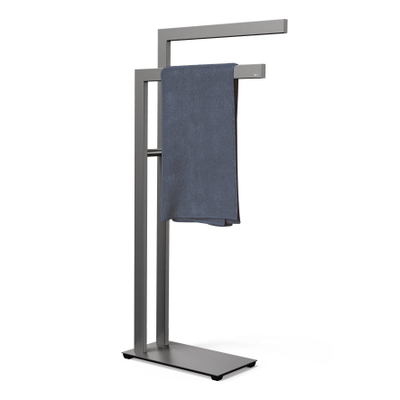 Zack LINEA Handdoekstandaard - 80x15x39cm - dubbel - grafiet