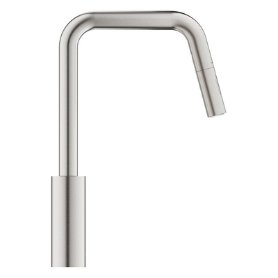 Grohe Eurosmart Mitigeur d'évier - haut - bec pivotant - Supersteel (aspect inox)