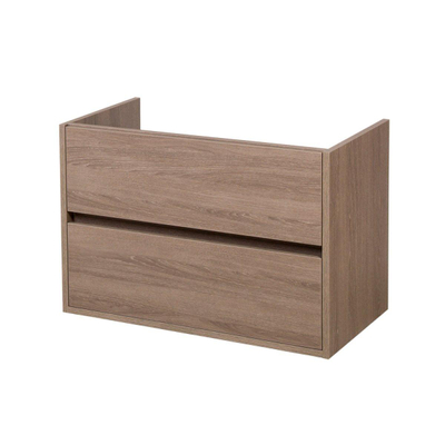 Saniclass Nexxt Meuble sous lavabo 80.2x45.5x55cm sans poignées avec 2 tiroirs softclose MFC legno viola