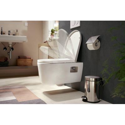 Hansgrohe EluPura Original S WC suspendu - 54x36cm - sans bride - AquaChannel Flush - abattant - céramique - blanc brillant