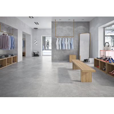 ÉCHANTILLON Terravito Velaro carreau mural et de sol - 60x120cm - rectifié - Aspect béton - White mat (wit)