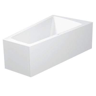 Duravit Paiova Kunststof bad acryl afgeschuind rechts - met aangevormd paneel - 170x100x46cm - met frame - glans wit