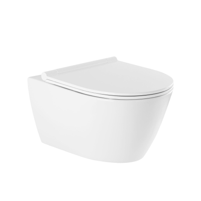 QeramiQ Salina toiletpot - Spoelrandloos - zonder toiletzitting - wit