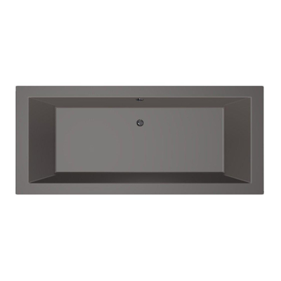 Xenz Society Duobad - 170x75x53 - afvoer Midden - acryl - antraciet