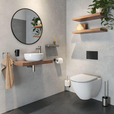 Tiger Cooper Brosse WC avec support autoportant inox brossé / Noir