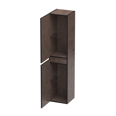 BRAUER Joy Edge armoire de salle de bains - 160x35x35cm - 2 portes - ouvrant à gauche ou à droite - sans poignées - Erosion