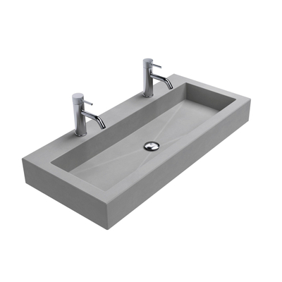 Thebalux wastafel model Raw 1x kom 2x kraangat