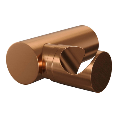 Brauer Copper Edition Badkraan - douchegarnituur - handdouche rond 3 standen - gladde knop - PVD - geborsteld koper