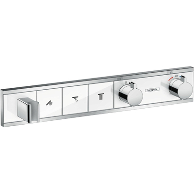 Hansgrohe RainSelect élément de finition pour robinet de douche encastré thermostatique pour 3 fonctions avec support de douchette 52.7x90cm blanc/chrome