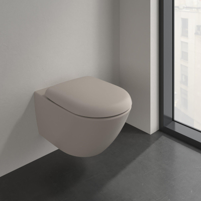 Villeroy & Boch Antao Subway - 3.0 wandcloset - diepspoel - zonder spoelrand - met TwistFlush CeramicPlus - spoelrandloos - mat almond (beige)