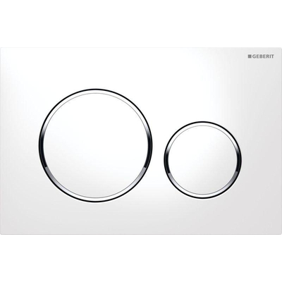 QeramiQ Salina Toiletset - rimless - diepspoel - softclose - quickrelease zitting - Geberit Sigma20 bedieningsplaat glans wit - wit