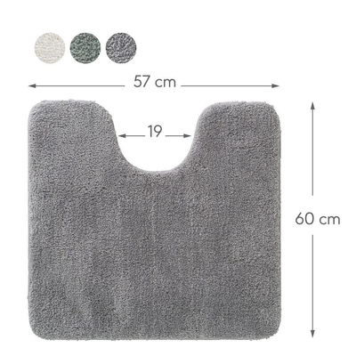 Sealskin Cosima Tapis WC - 57.5x60.5x2cm - gris