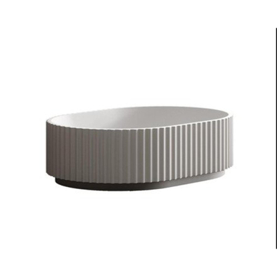 Zeza Blend Waskom - 48 x 34.5 x 14 cm - ovaal - solid surface - mat wit