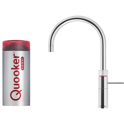Quooker NL Fusion Round keukenkraan koud, warm en kokend water met COMBI reservoir chroom