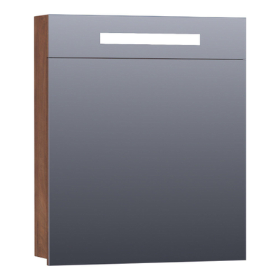 BRAUER Promise spiegelkast – 59x70x15 cm – directe LED – rechtsdraaiend – Forest Cacao