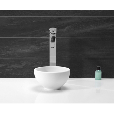Wiesbaden Tessa vasque ronde 20 x 11 solid surface mat blanc