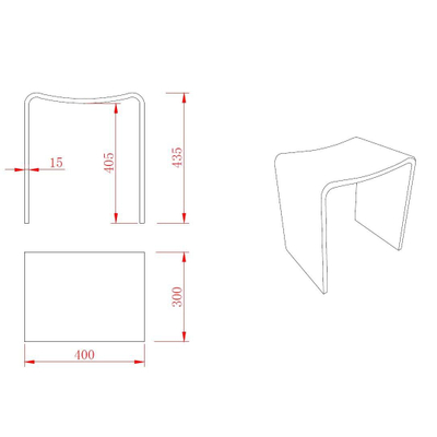 Wiesbaden Zita Kruk - 40x30x42.5 - solid surface - mat wit